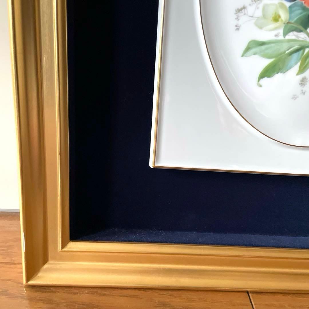 ・マイセン・四季の花.Winter・額４２×３８・画２５×２１・Meissen・