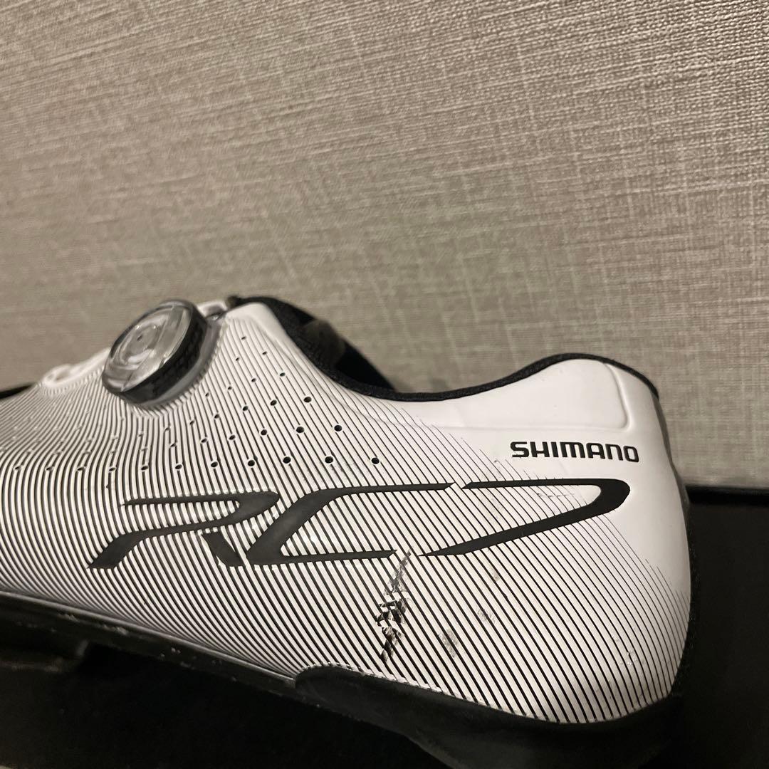 SHIMANO ロードシューズ ボアクロージャー 白/黒 27.2cm WIDE