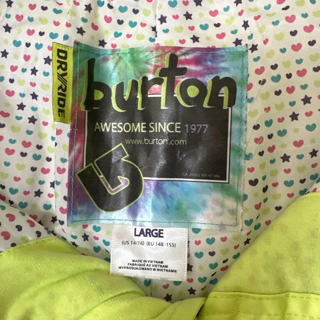 burton スノーボードズボン L ネオンイエロー