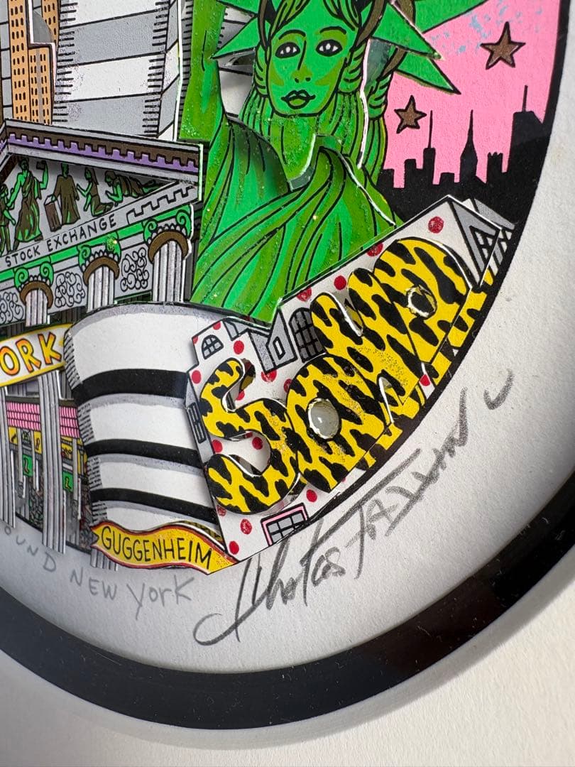 【極美品・COA付】チャールズ・ファジーノ「Around New York」