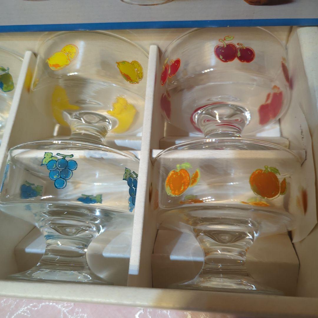 Sasaki Glass フルーツシリーズ・フルーツ柄グラス6個セット新品元箱入
