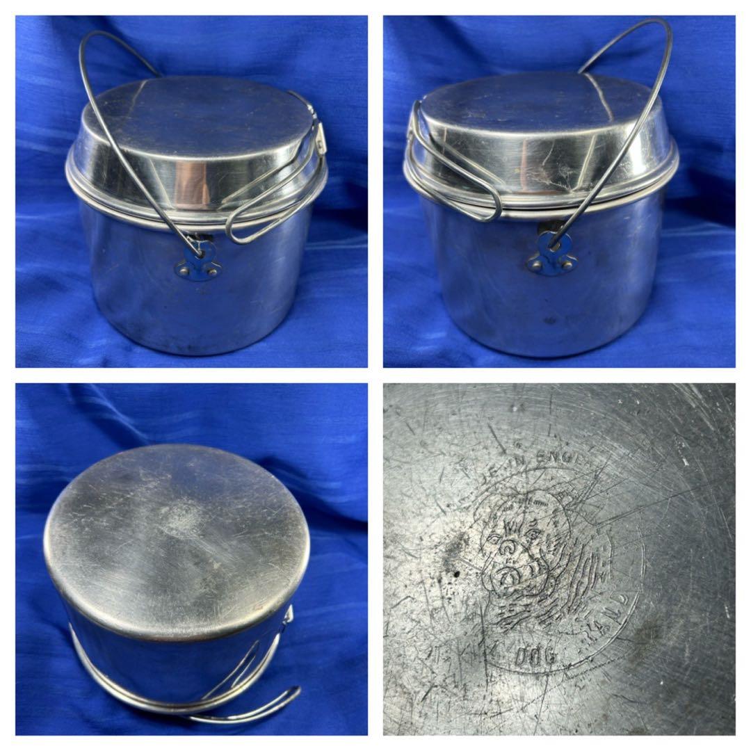 中古品イギリス　メーカーホットン社ブルドッグ　ビリー缶大中小型アルミ製3個セット
