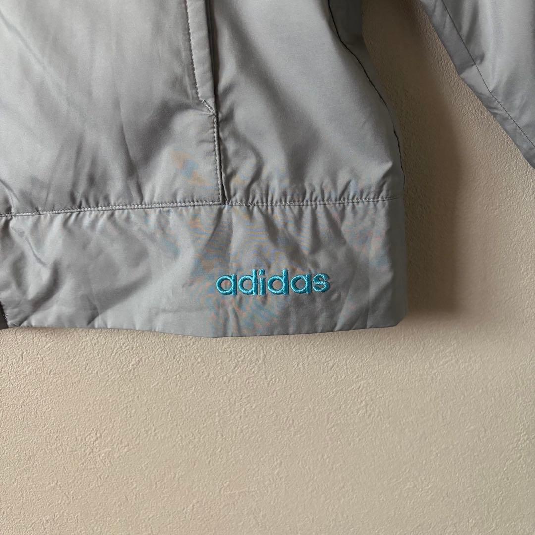古着 adidas ジャージ上下セット ウィンドブレーカー グレー ブルー