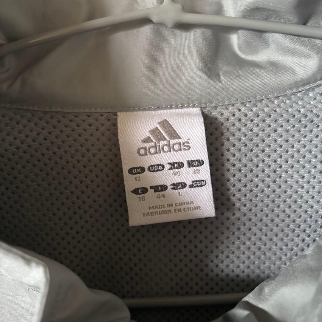 古着 adidas ジャージ上下セット ウィンドブレーカー グレー ブルー