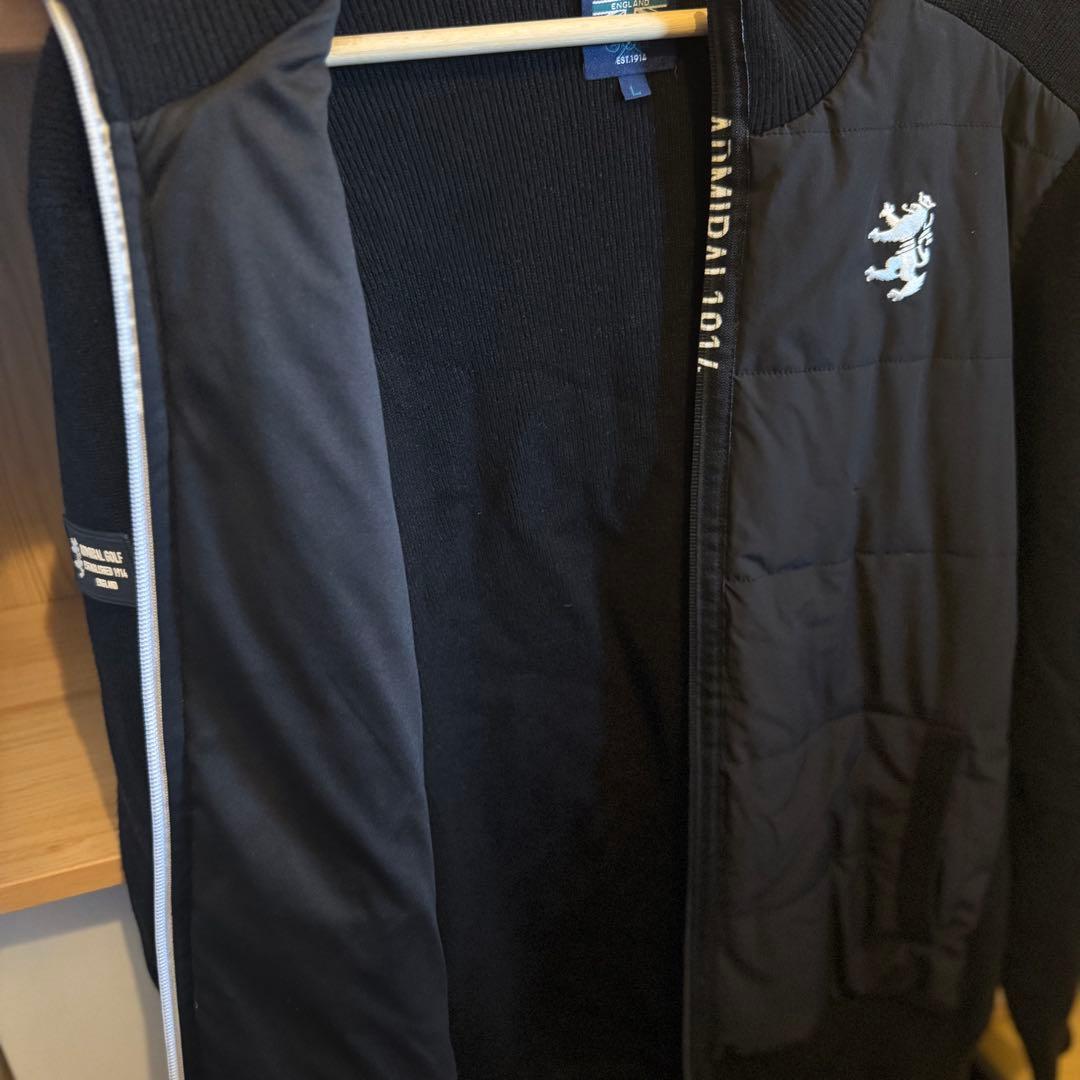 Admiral Golfフルジップセーター ブラック