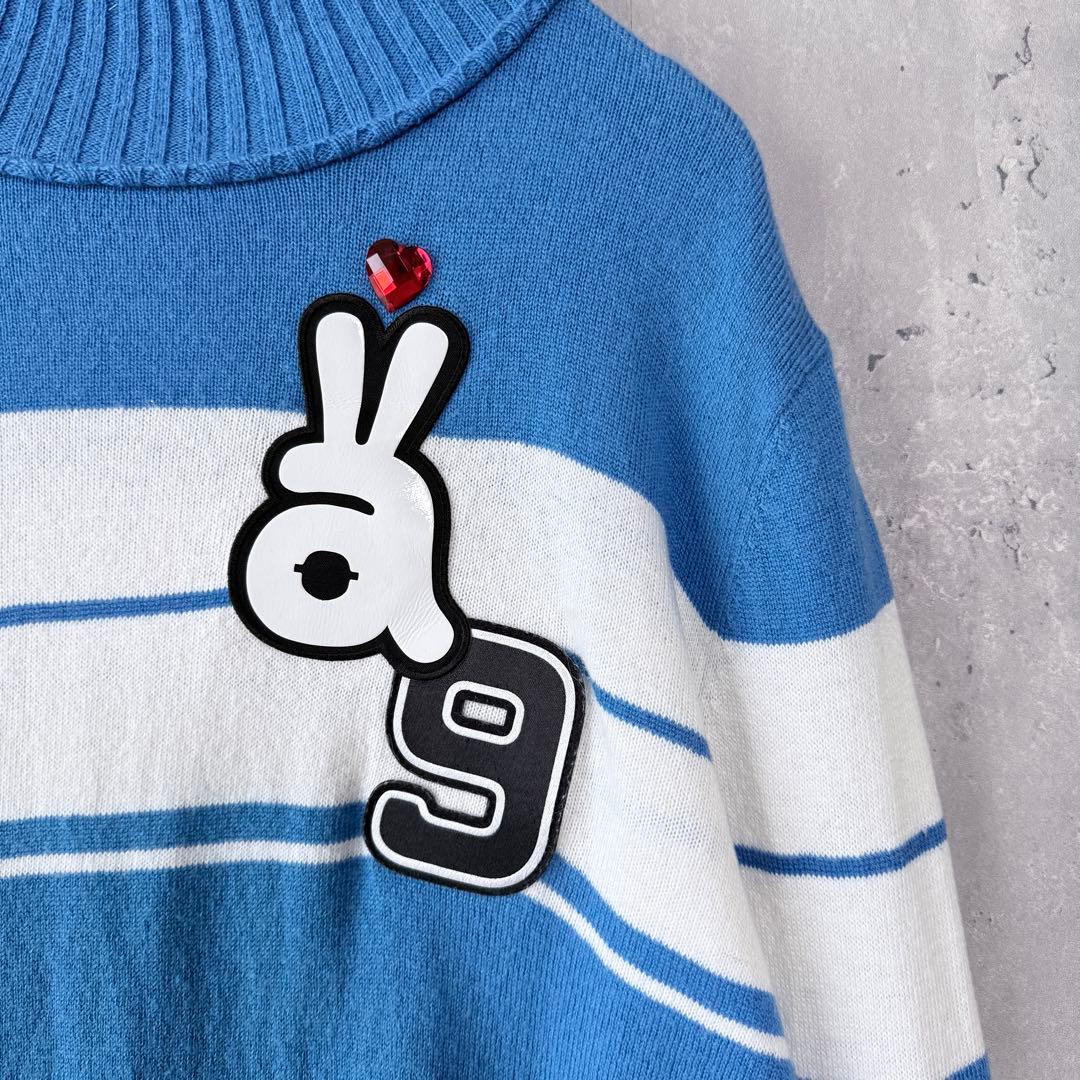 アルチビオ archivio ハイネックセーター ニット カシミア混 ブルー M