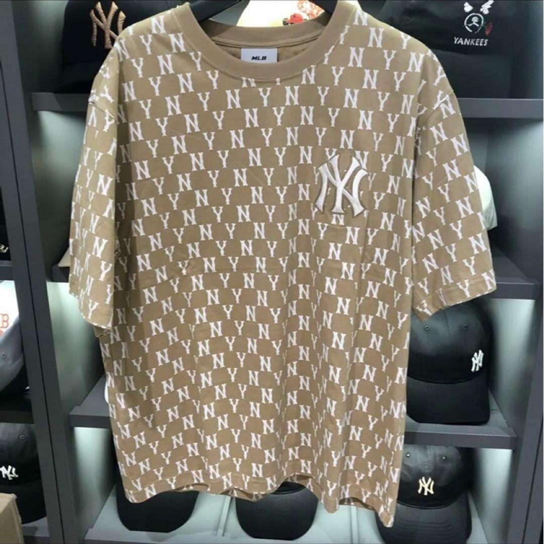 新品⭐韓国限定⭐MLB Korea⭐Tシャツ Mサイズ モノグラム ベージュ