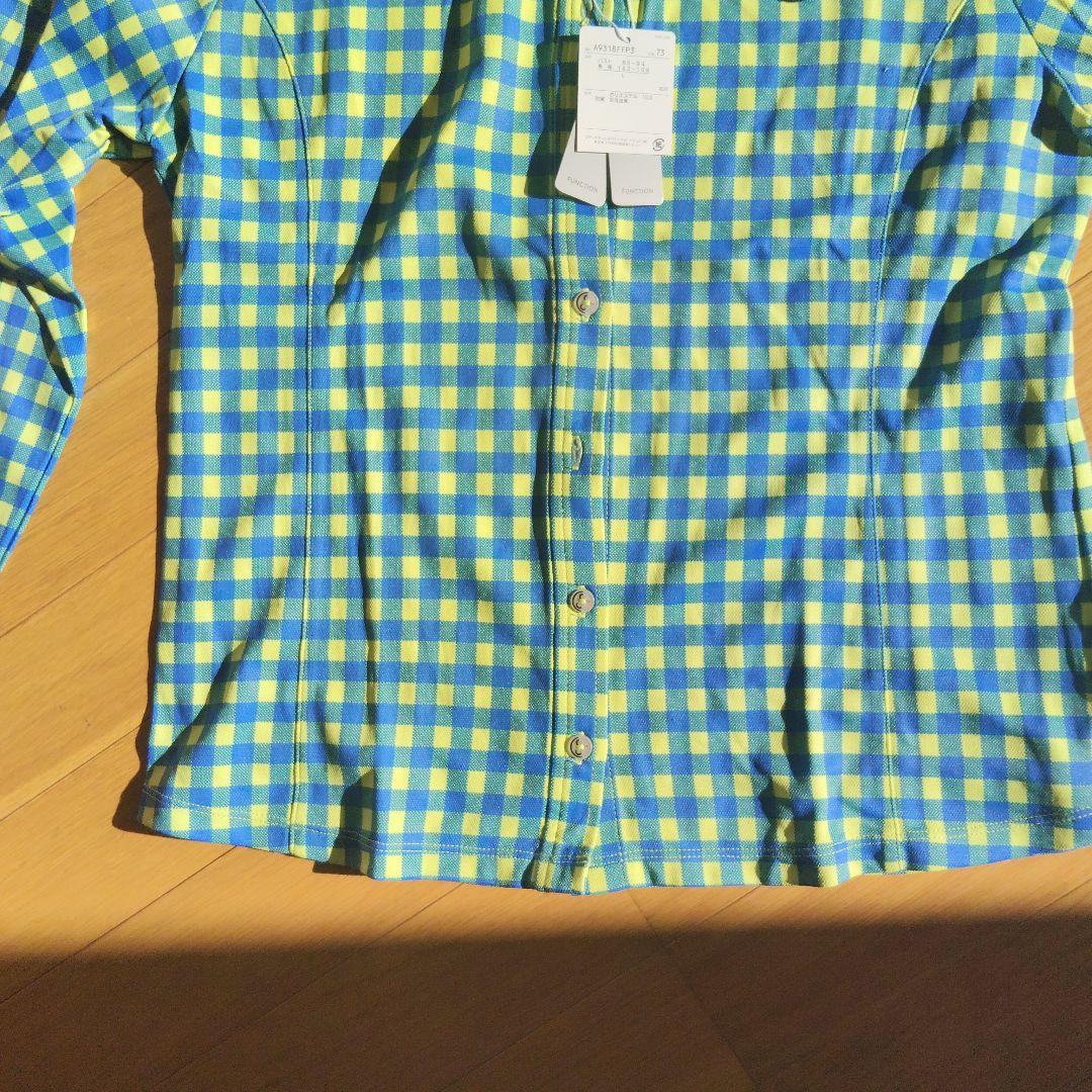 新品　and parse 長袖シャツ 青と黄のチェック