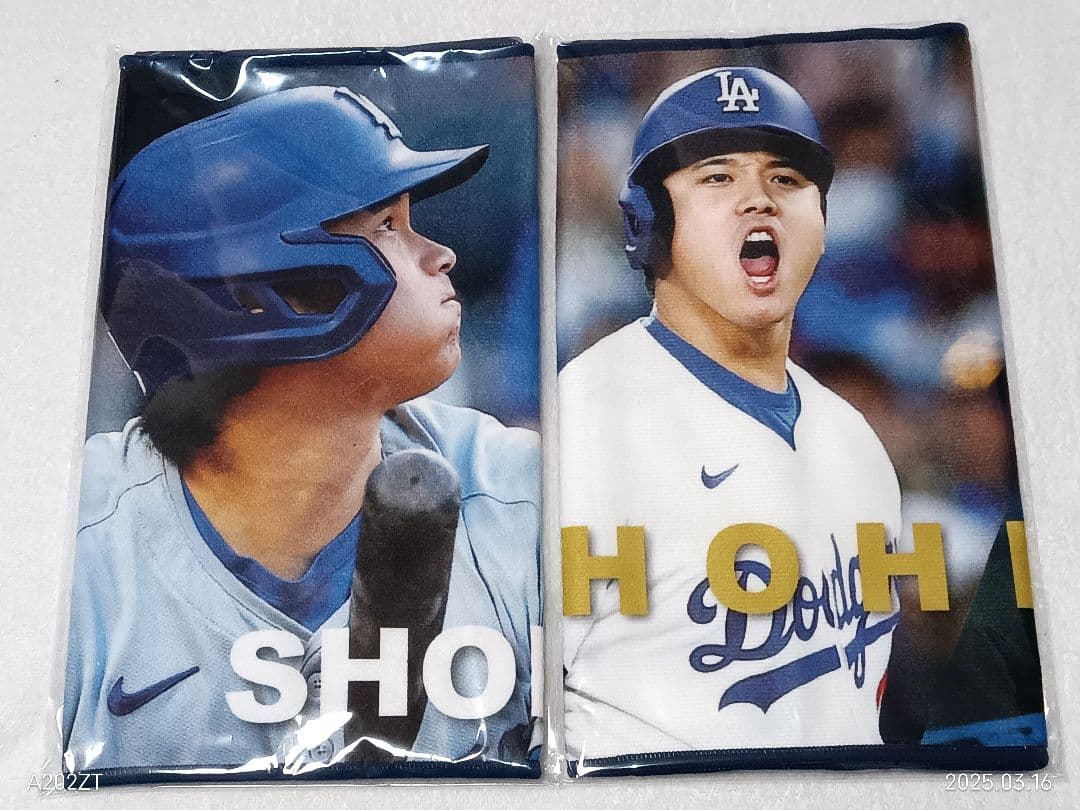 【未使用新品】東京シリーズ ドジャース 大谷翔平選手フェイスタオル2枚セット