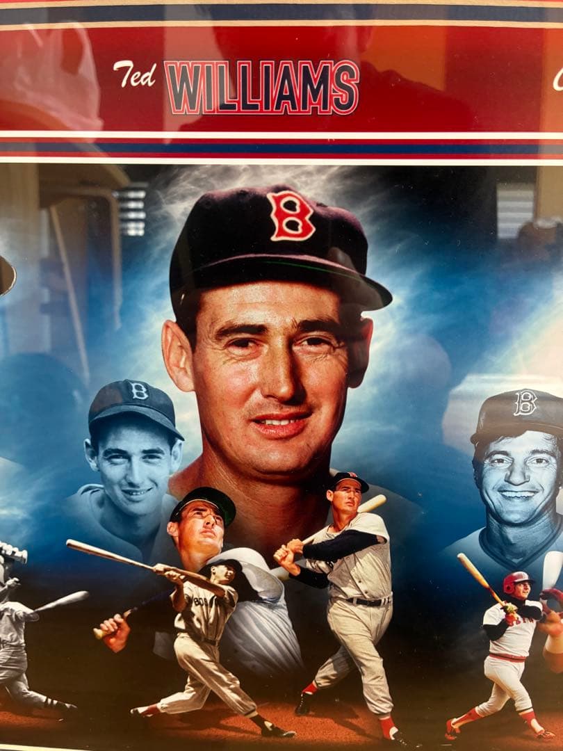 【希少・MLB公式】ボストン・レッドソックス レジェンド 額装 フォトパネル