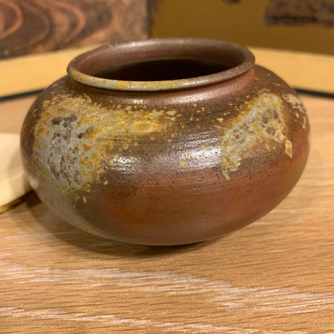 アンティーク　備前　大海茶入　木村陶峰
