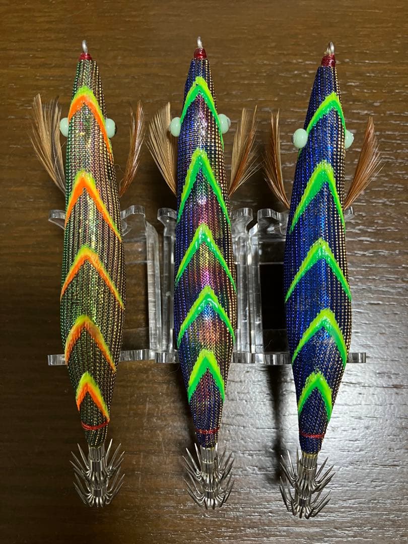 餌木猿 孔雀 3.5号 翡翠、瑠璃 3本　管25