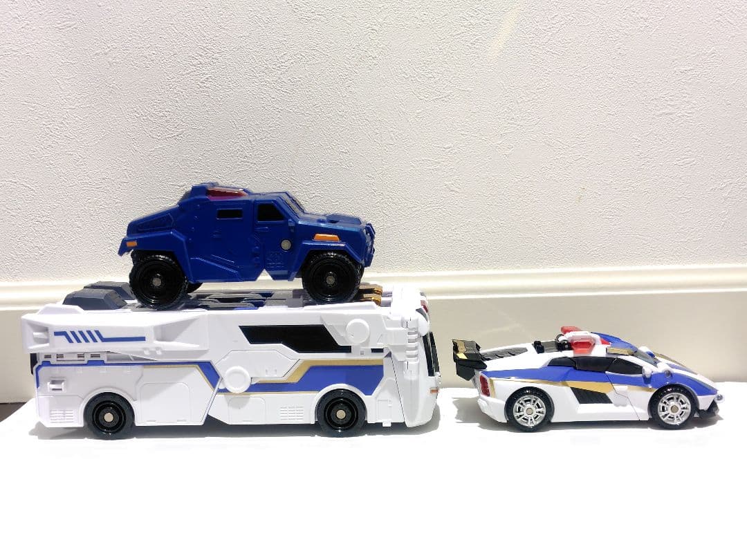【超美品 早い者勝ち！】メタルカードボット 3機合体ブルーコップトリニティ