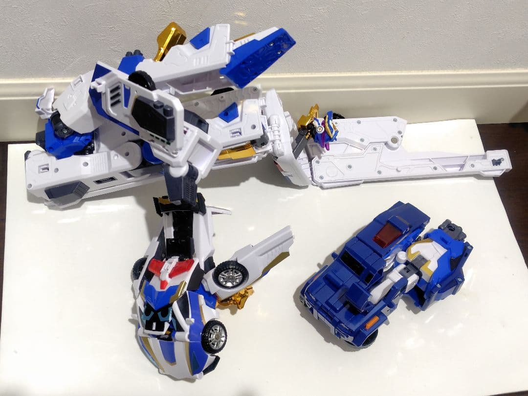 【超美品 早い者勝ち！】メタルカードボット 3機合体ブルーコップトリニティ