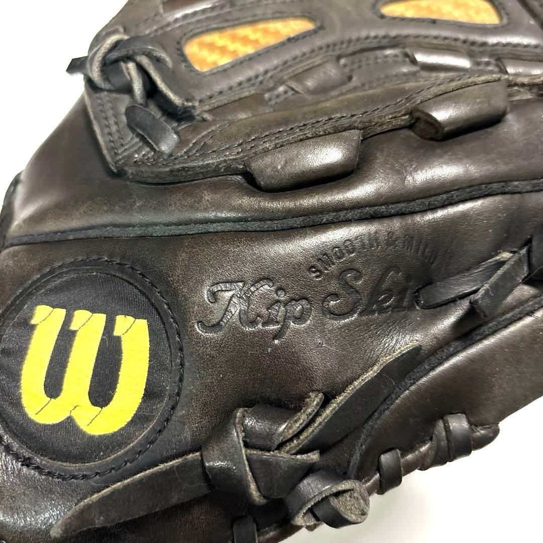 希少 Wilson ウィルソン DFS キップレザー グローブ プロスタッフ 黒