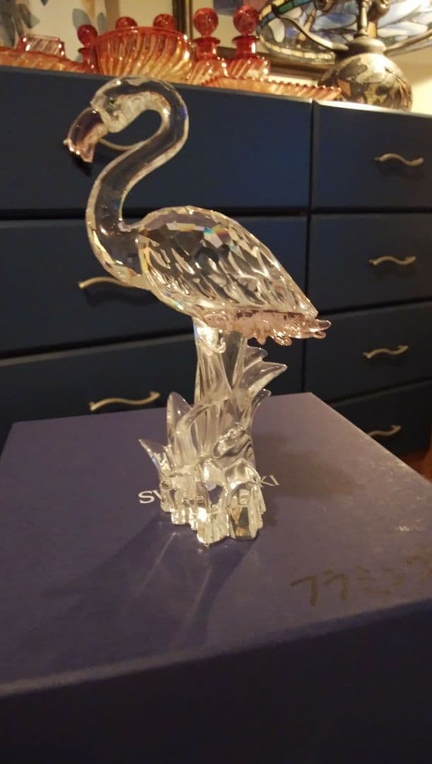 【スワロフスキー】　SWAROVSKI フラミンゴ　クリスタルガラス