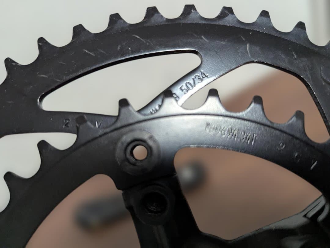 FSAクランクセット 170mm 50/34T　新品完成車外し。