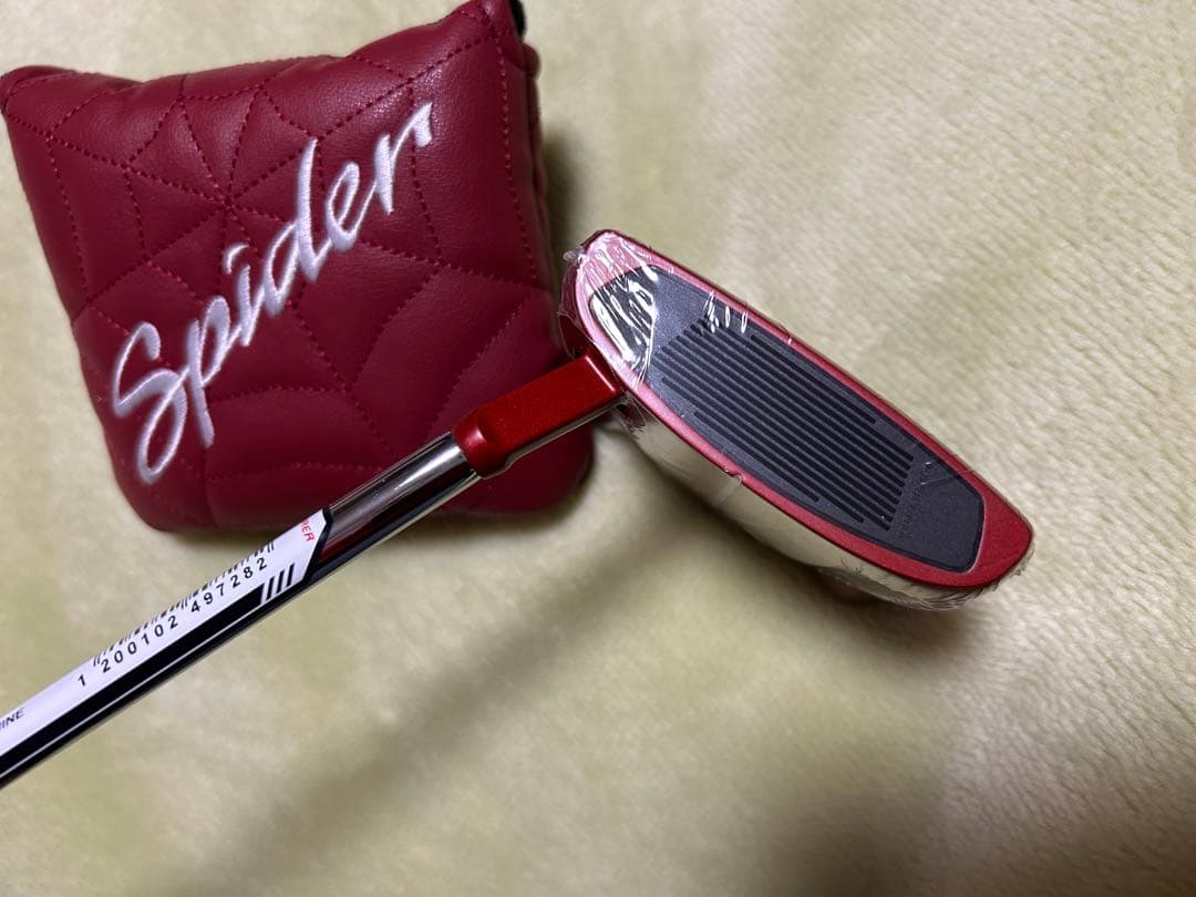 新品 スパイダーRed パター スモールスラント 33インチ カバー付き