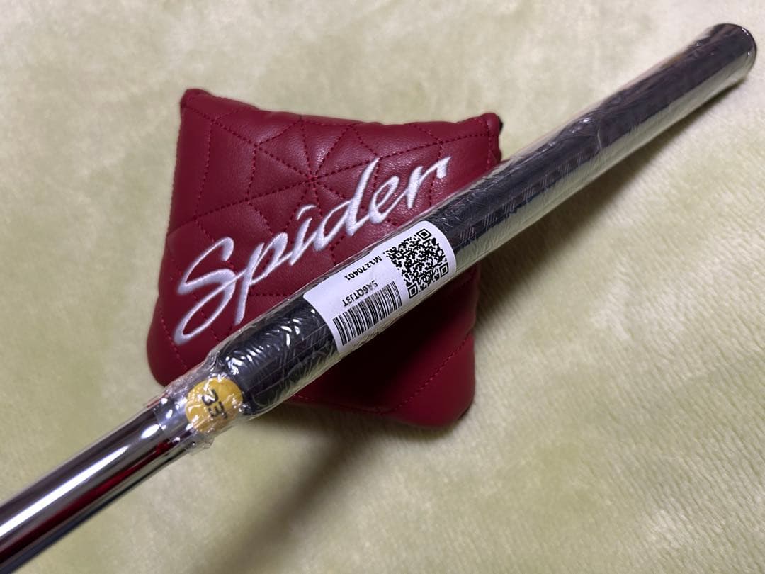 新品 スパイダーRed パター スモールスラント 33インチ カバー付き