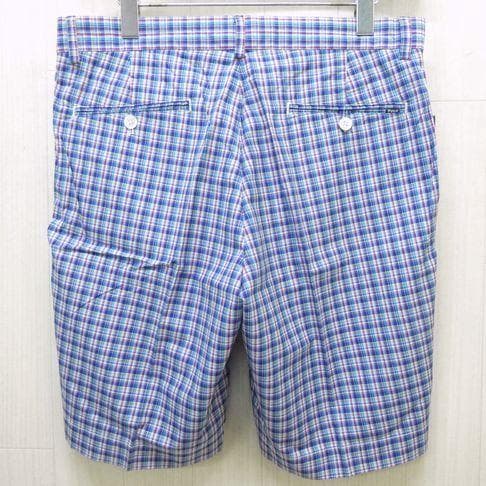 ポロゴルフ ラルフローレン ハーフパンツ ショートパンツ W32 チェックブルー