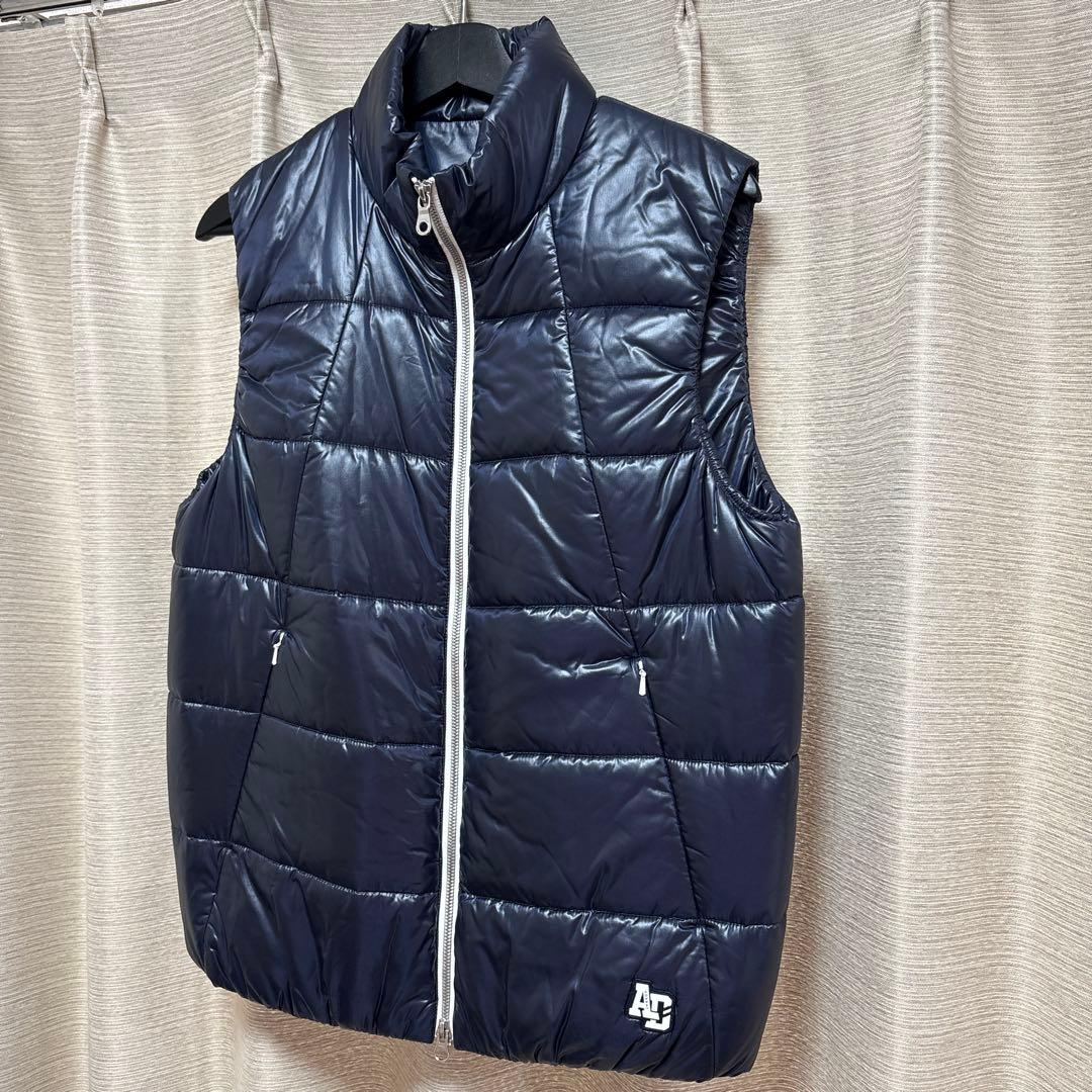 美品　アダバット　ダウン入り　ベスト　ジャケット　ネイビー　サイズ48（L相当）