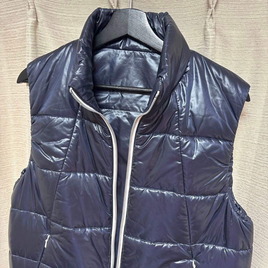 美品　アダバット　ダウン入り　ベスト　ジャケット　ネイビー　サイズ48（L相当）