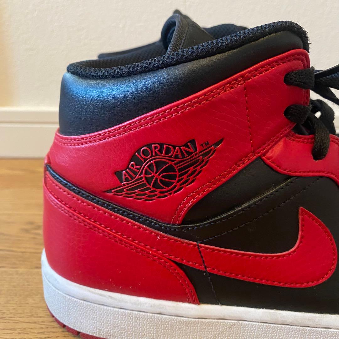 NIKE Air Jordan 1 Mid 28cm 赤黒