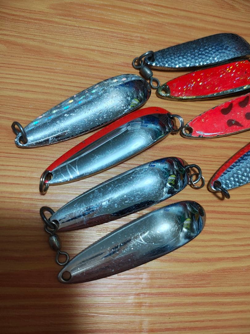 希少！クロコダイル40g 8個セット シルバー レッドアキアジ鮭釣りサケ釣り
