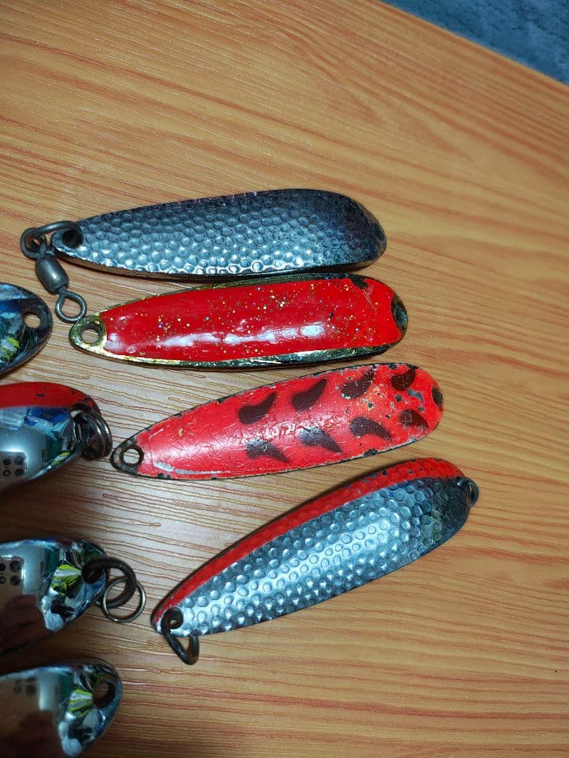 希少！クロコダイル40g 8個セット シルバー レッドアキアジ鮭釣りサケ釣り