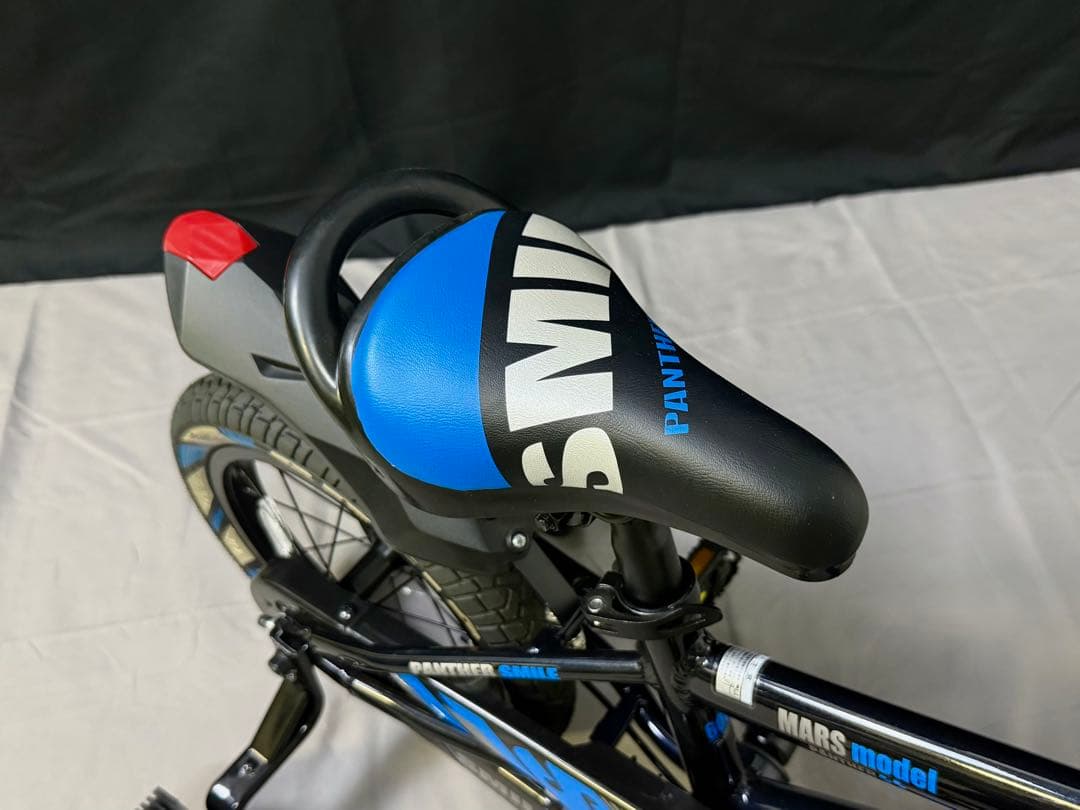 14インチ PANTHER SMILE 子供用自転車 補助輪付き ブラックブルー