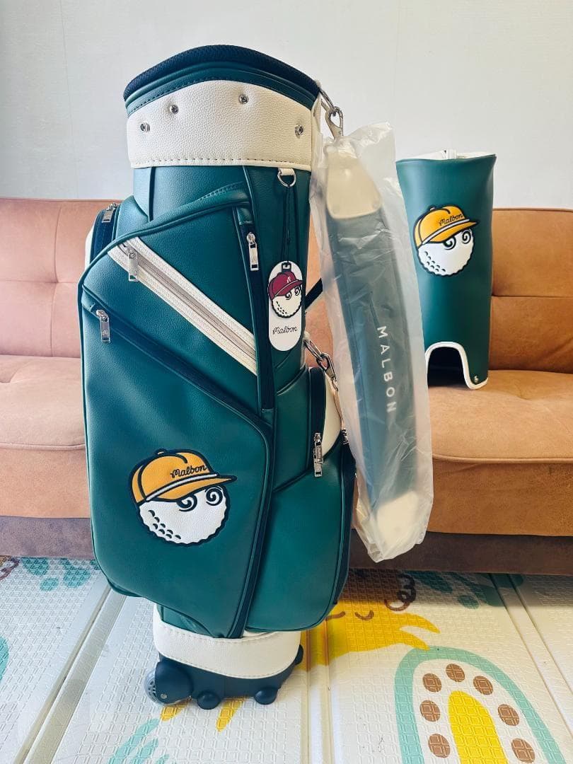 新作 マルボンゴルフ　キャディバッグ　Malbom Golf　キャスター型 緑色