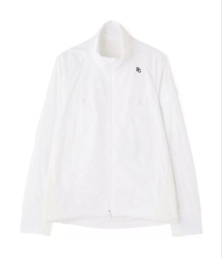 新品 パーリーゲイツ ナイロンストレッチタフタシレー裏起毛ジャケット(4)M/白
