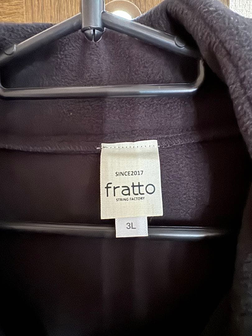 fratto 黒ジップアップ　フリース3L⑤