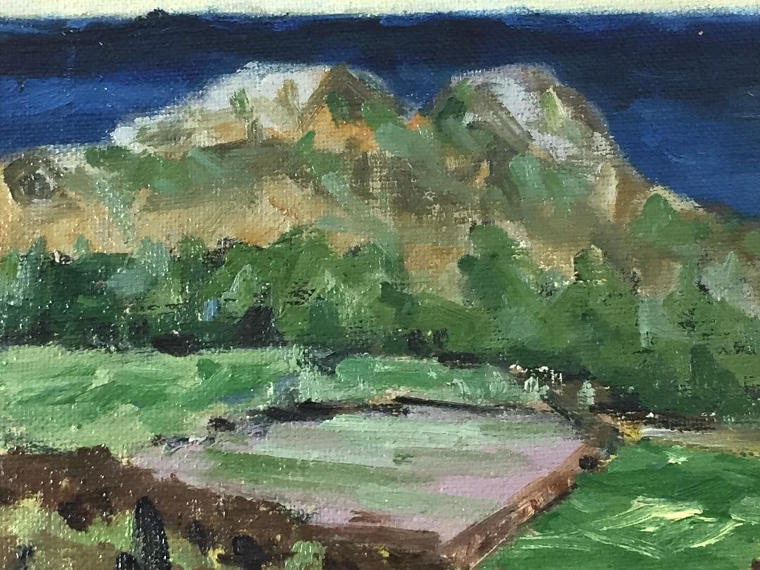 傑作 酒井良太郎 F4号 『外房風景』油彩 油絵 絵画 千葉県 房総半島 風景画