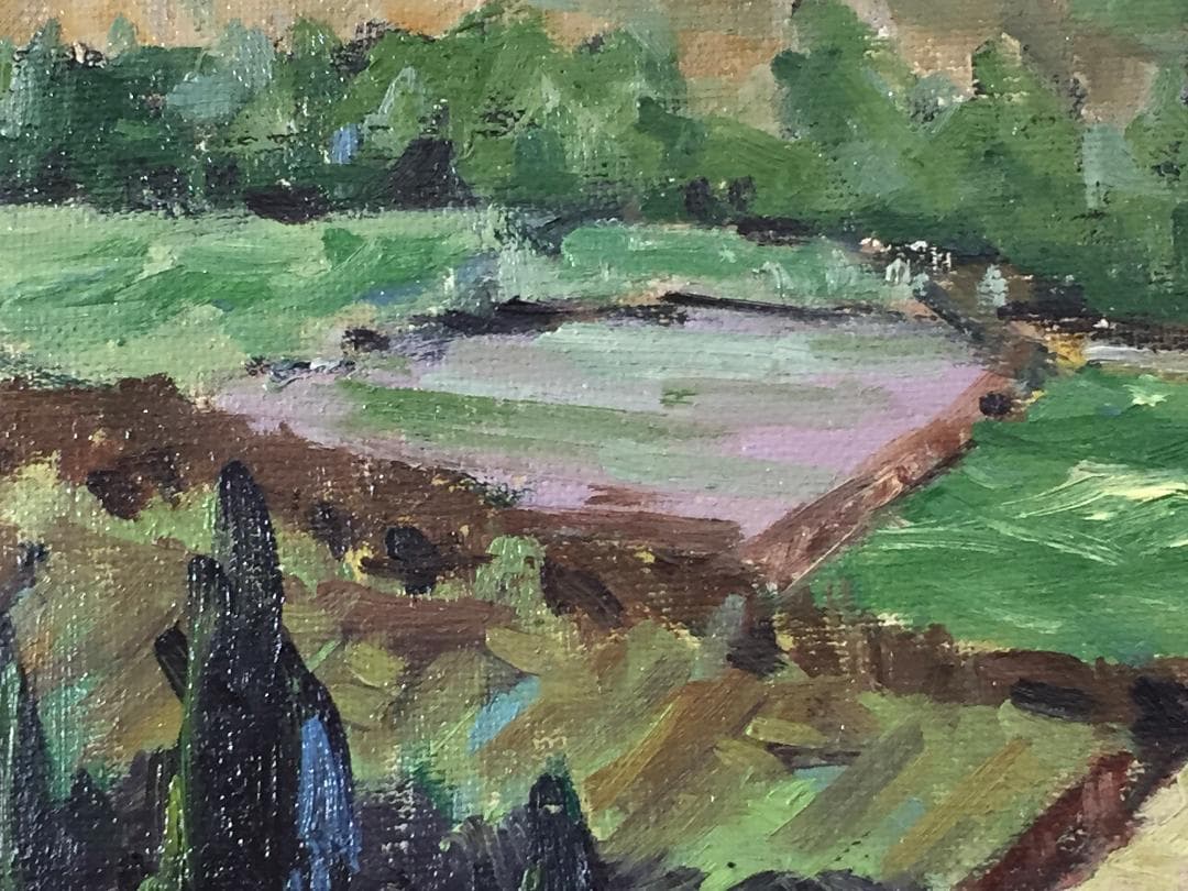 傑作 酒井良太郎 F4号 『外房風景』油彩 油絵 絵画 千葉県 房総半島 風景画