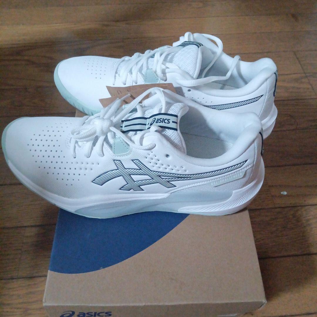 asics ホワイト テニスシューズ
