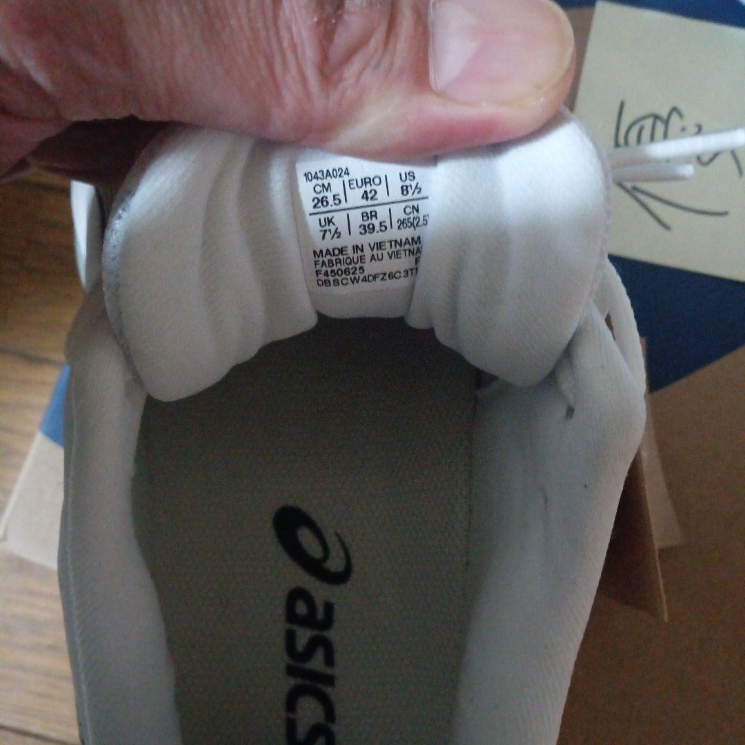 asics ホワイト テニスシューズ