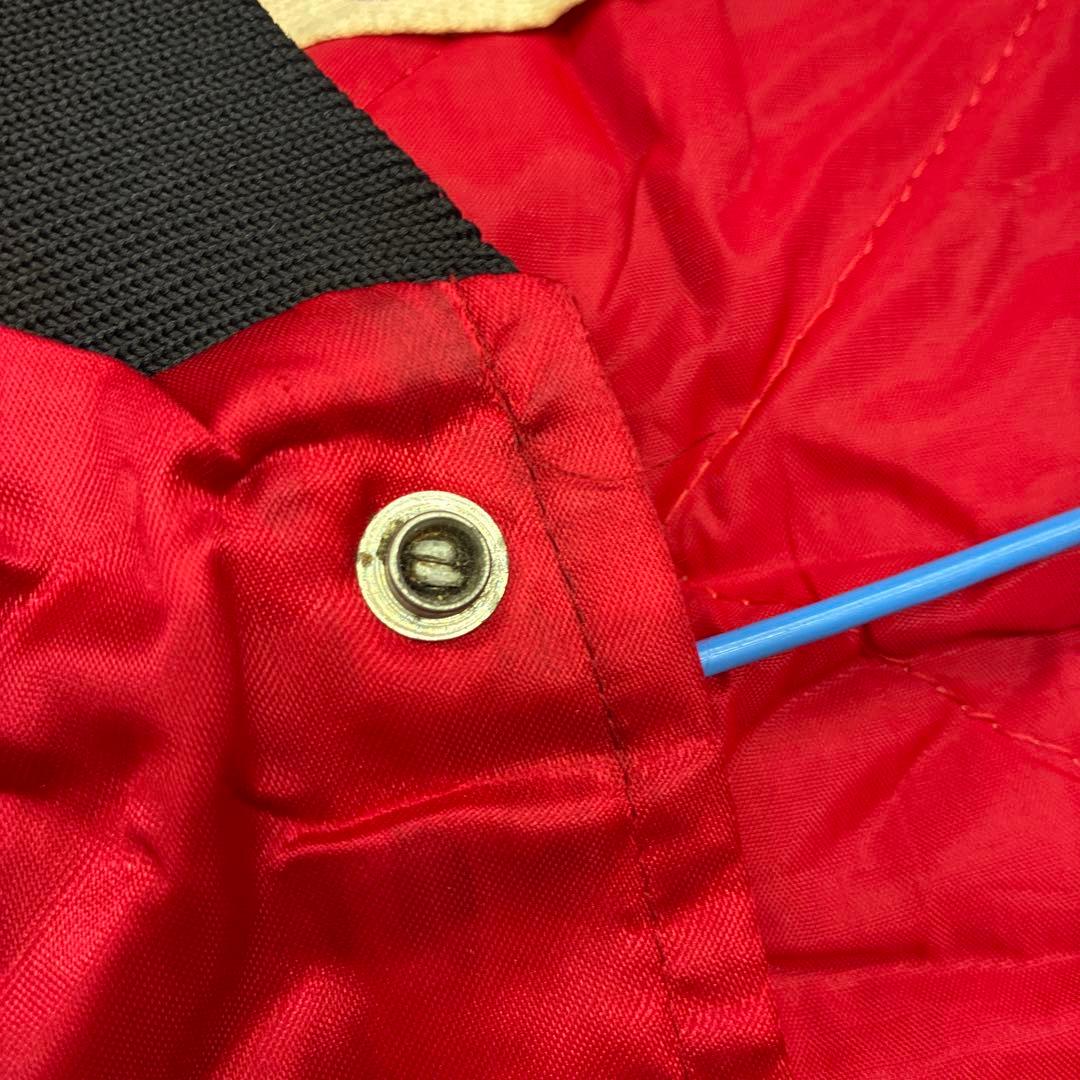 90's CHICAGO BULLS USA製　ジャケット　赤黒　M た30