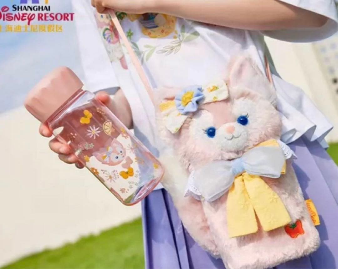 上海ディズニー　リーナベル ぬいぐるみカバー付ボトル