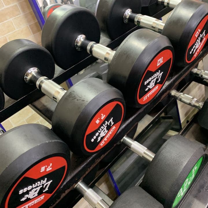ラバーラウンドダンベル 17.5kg 2個