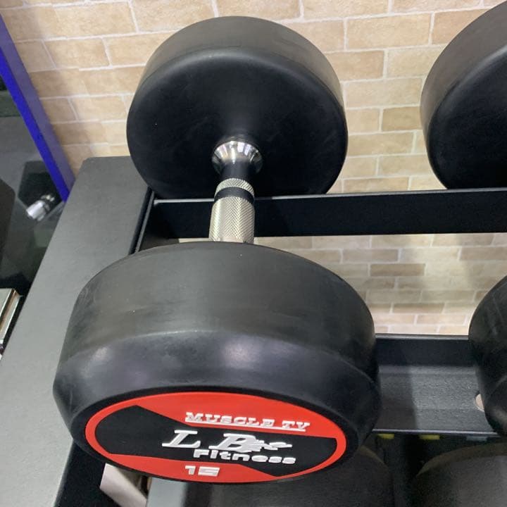 ラバーラウンドダンベル 17.5kg 2個