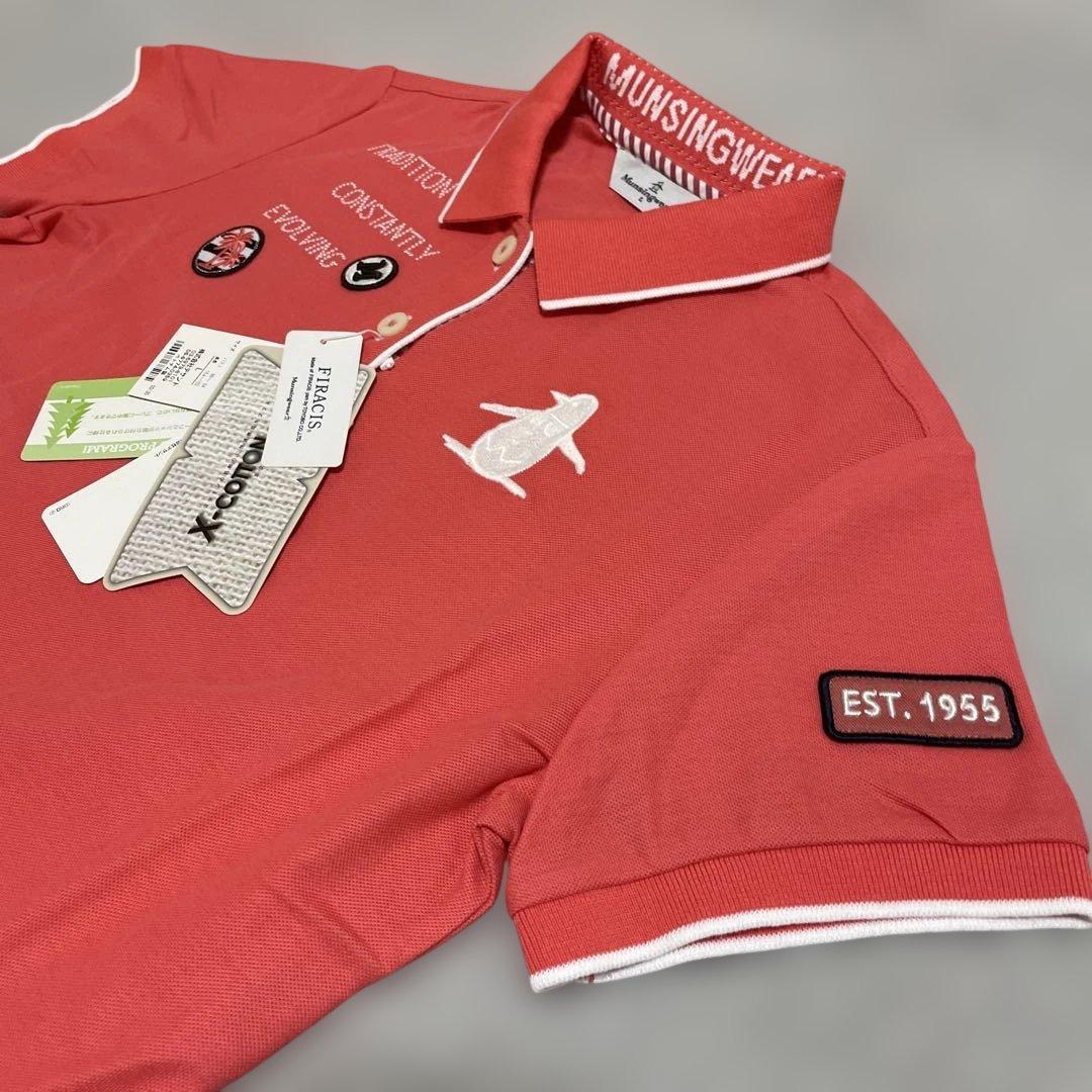 新品タグ付 Munsingwear マンシングウェア 半袖ポロシャツ L
