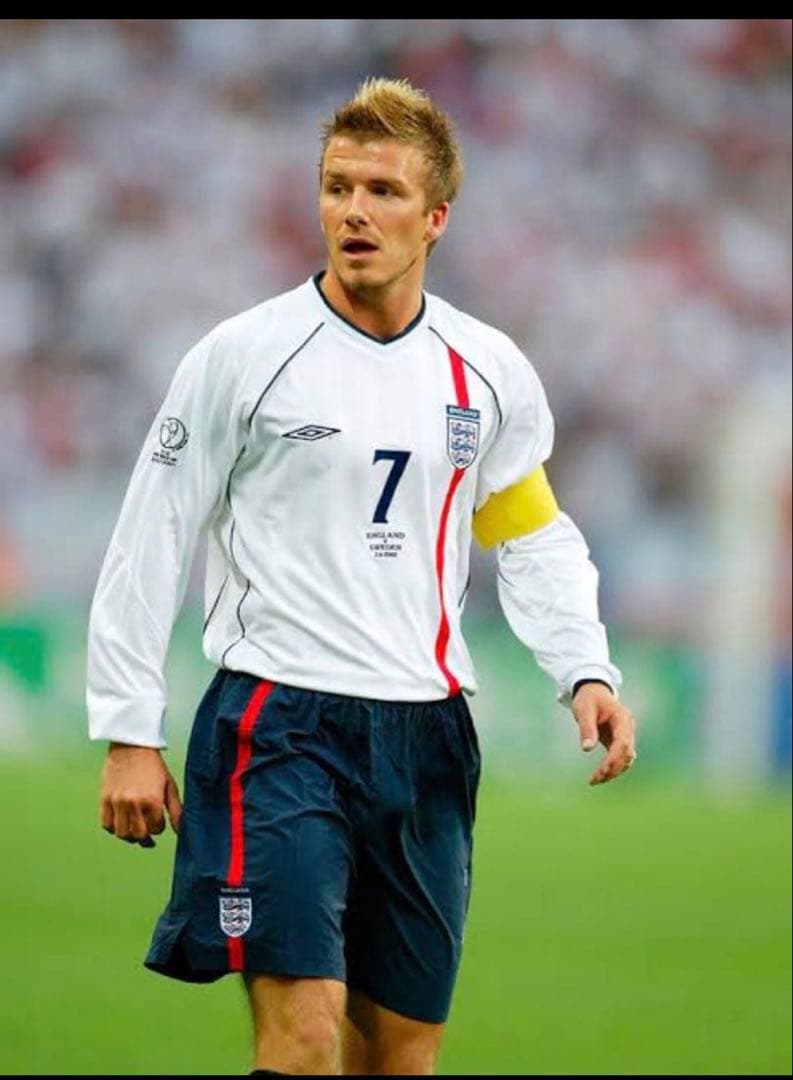 2002W杯 イングランド代表 長袖ユニフォーム ベッカム Sサイズ 柴田ひかり