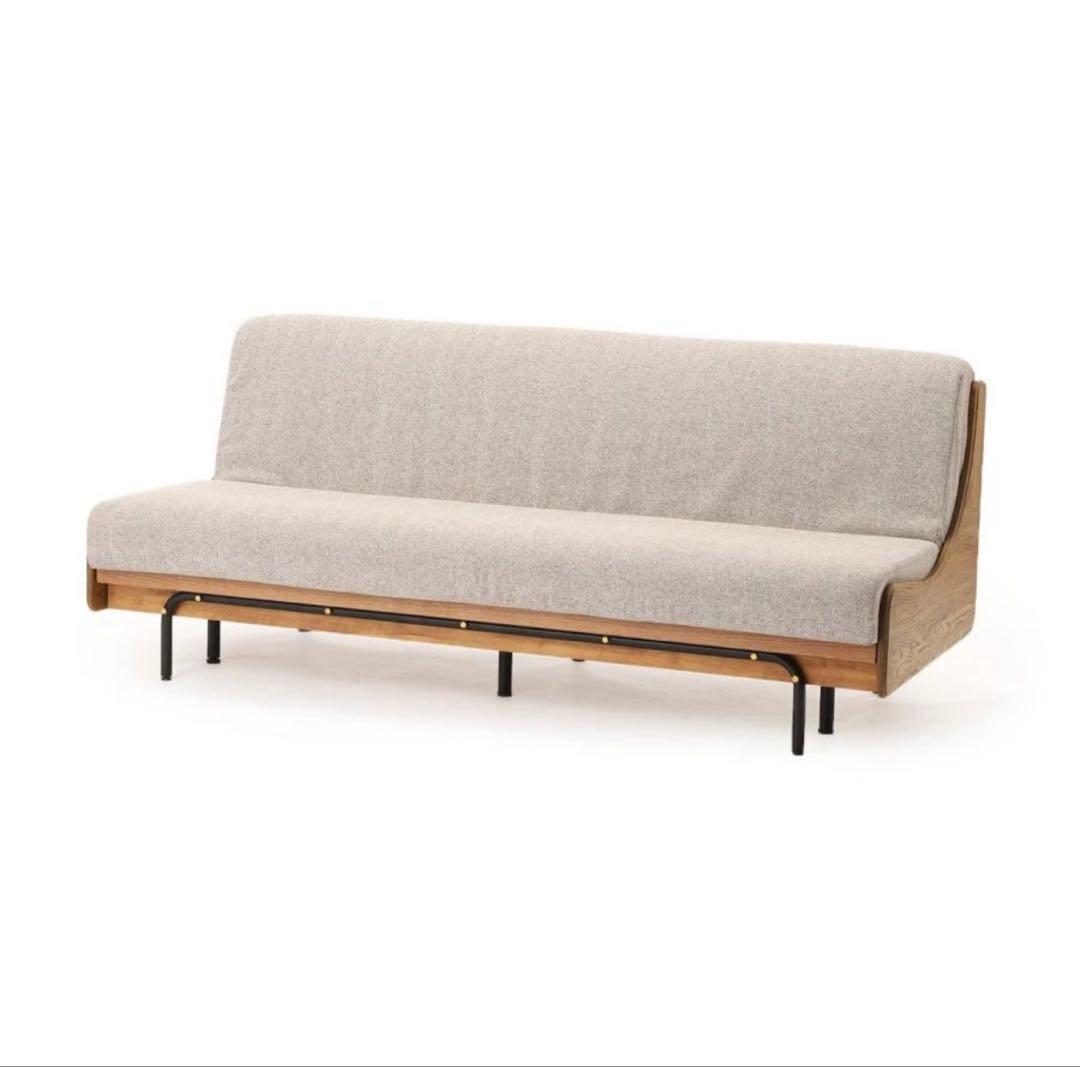 【美品】ジャーナルスタンダードファニチャー ハビタソファベッド カバー付 グレー