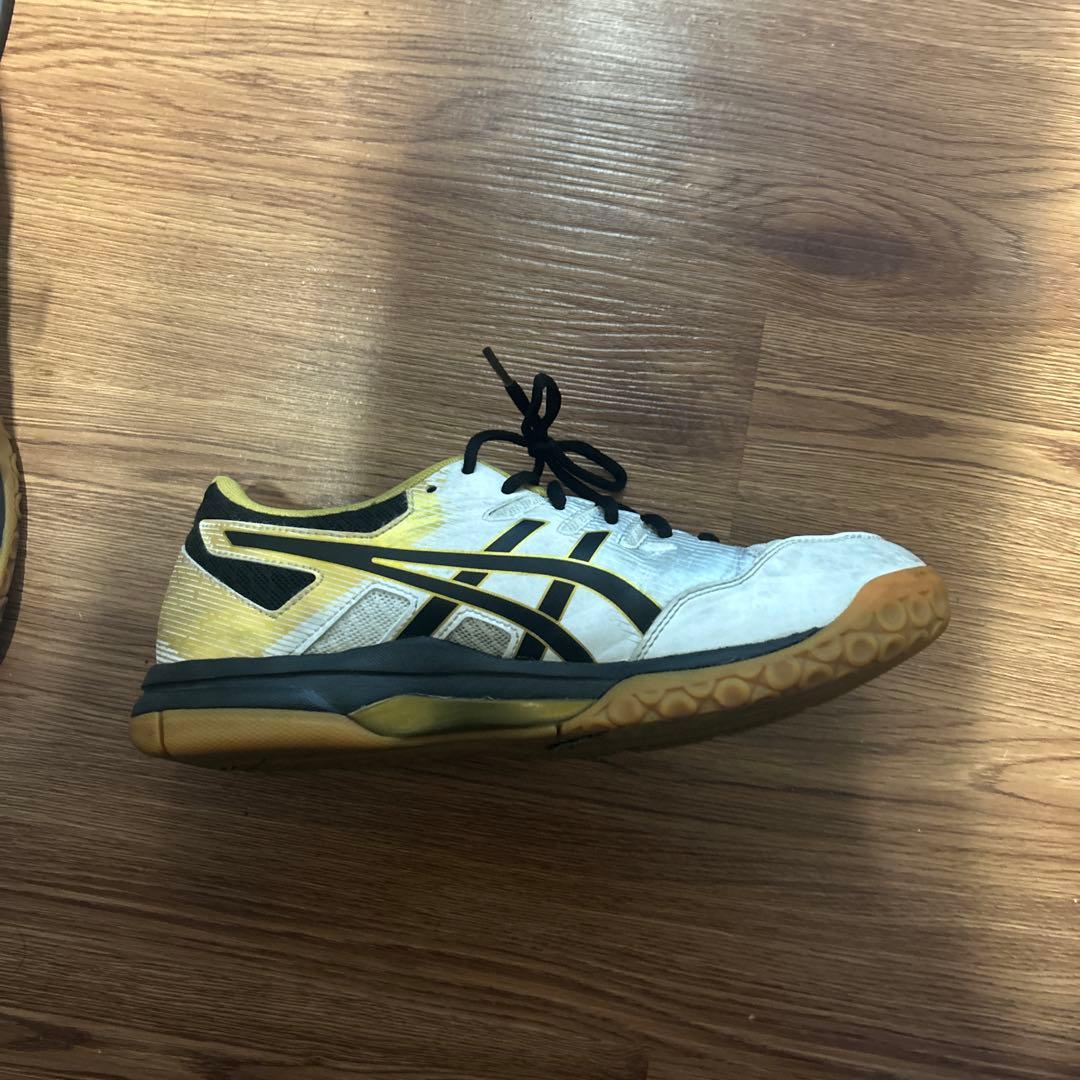ASICS バレーボールシューズ ホワイト/ブラック/イエロー　26.5