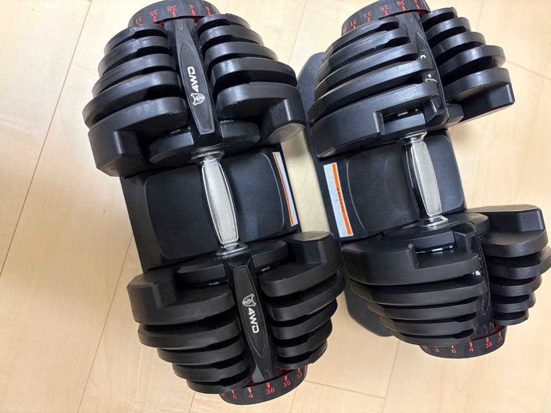 ②4WD 可変式ダンベル　4kg－38kg 17段階調節