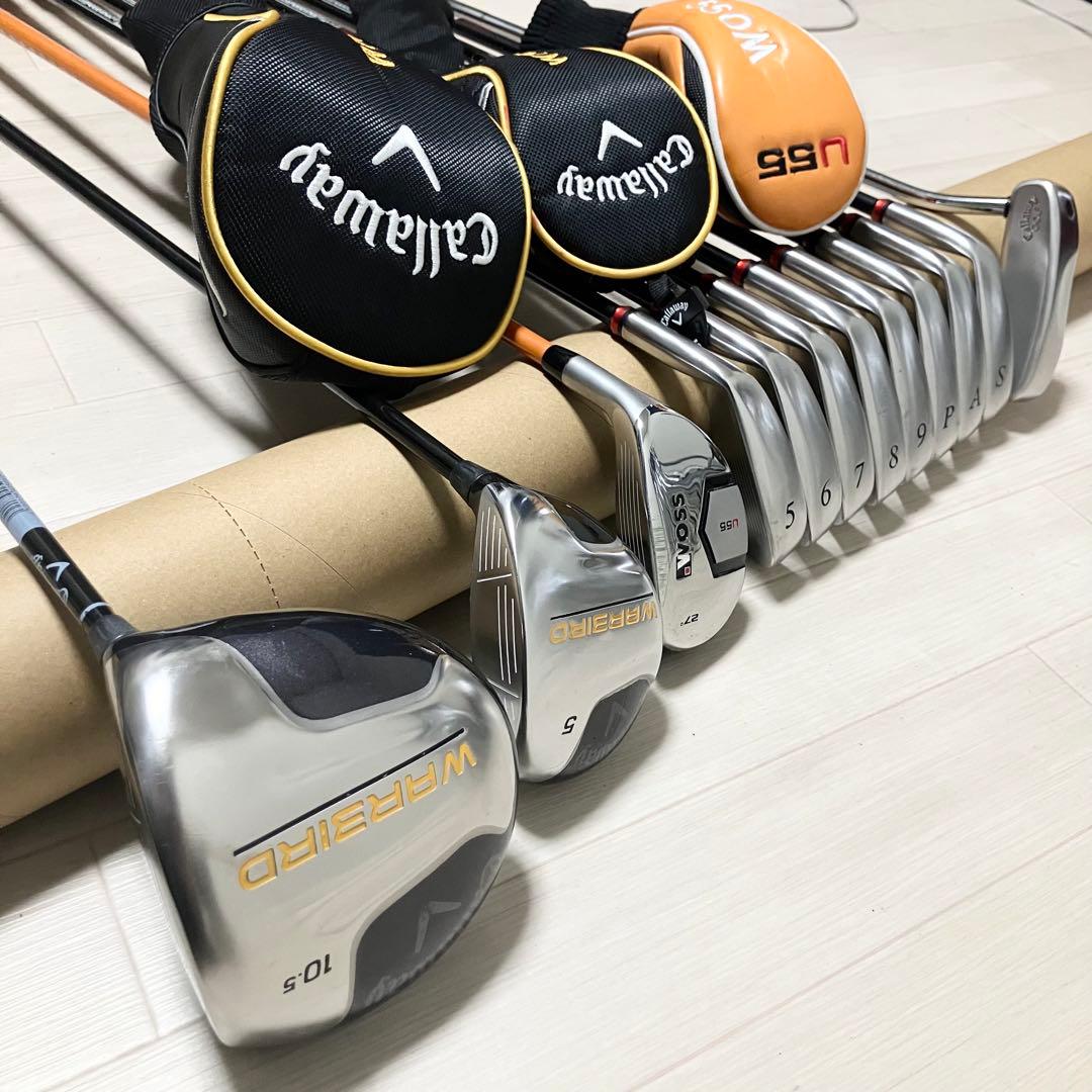 メンズゴルフフルセットcallaway キャロウェイ他クラブ計12本バック付