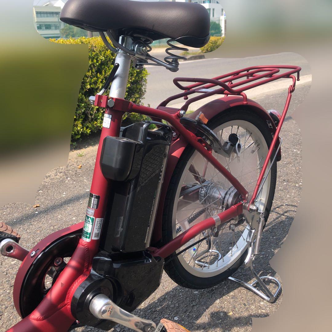 美品 現行 電動アシスト自転車 ブリヂストン ラクット 20インチ 赤 レッド