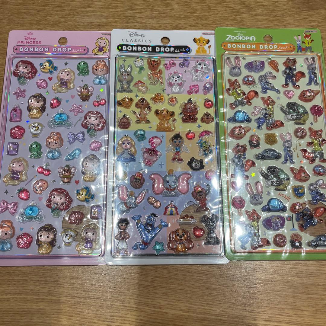 ボンボンドロップシール　ディズニー7種セット
