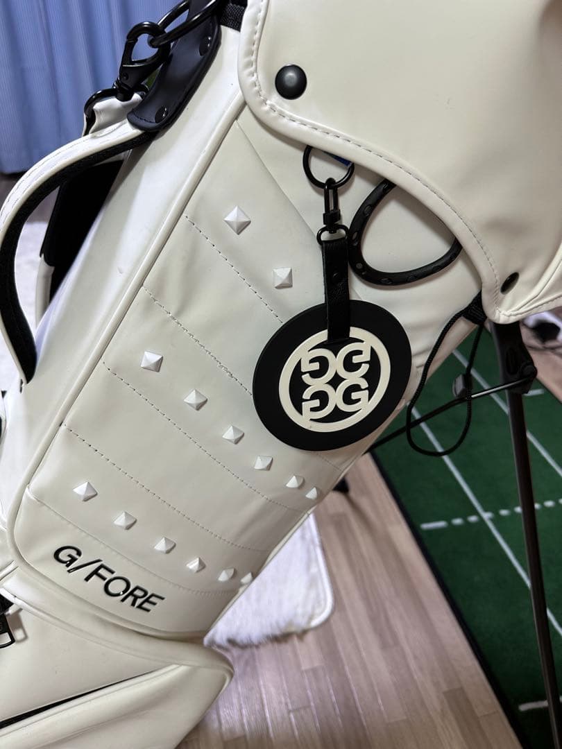 G/FORE ホワイト キャディバッグ スタッズデザイン